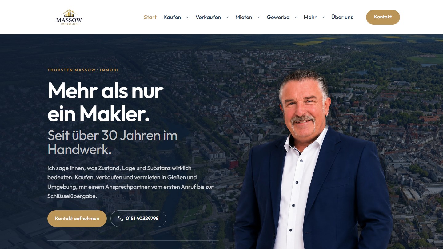 Website Massow Immobilien