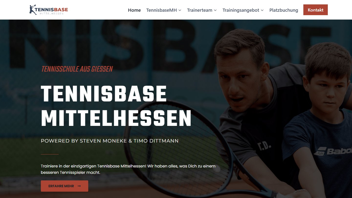 Website Tennisbase Mittelhessen